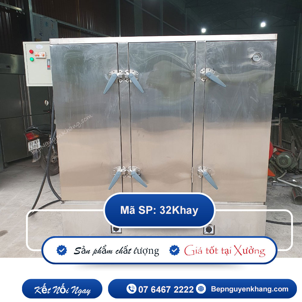 Tủ cơm công nghiệp 32 Khay dùng Điện