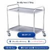 Xe đẩy inox 2 tầng