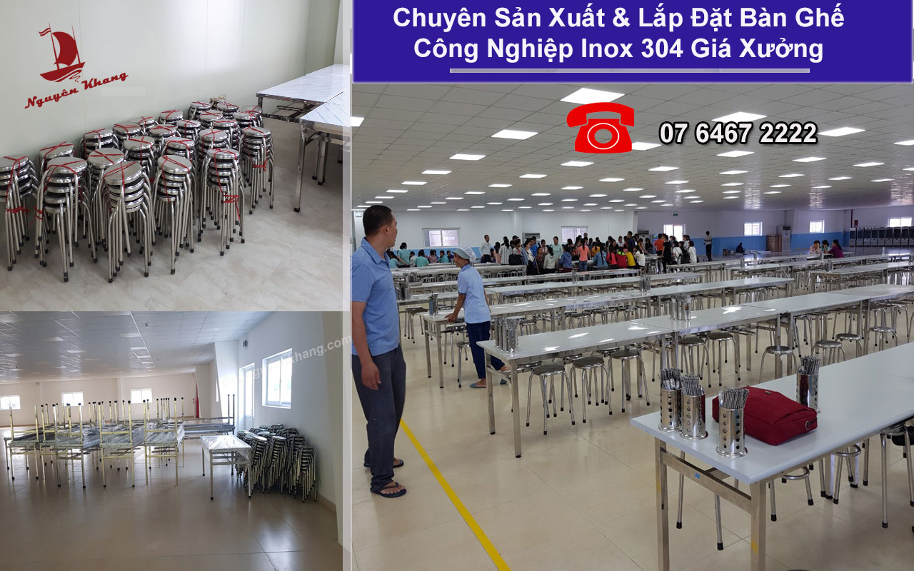 Sản Xuất & Lắp Đặt Bàn Ghế Công Nghiệp Inox 304 Giá Xưởng Sản Xuất & Lắp Đặt Bàn Ghế Công Nghiệp Inox 304 Giá Xưởng