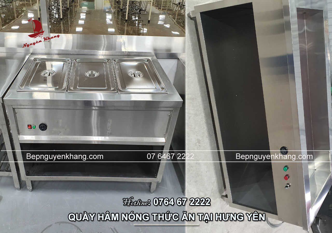 Quầy hâm nóng thức ăn công nghiệp tại Hưng Yên