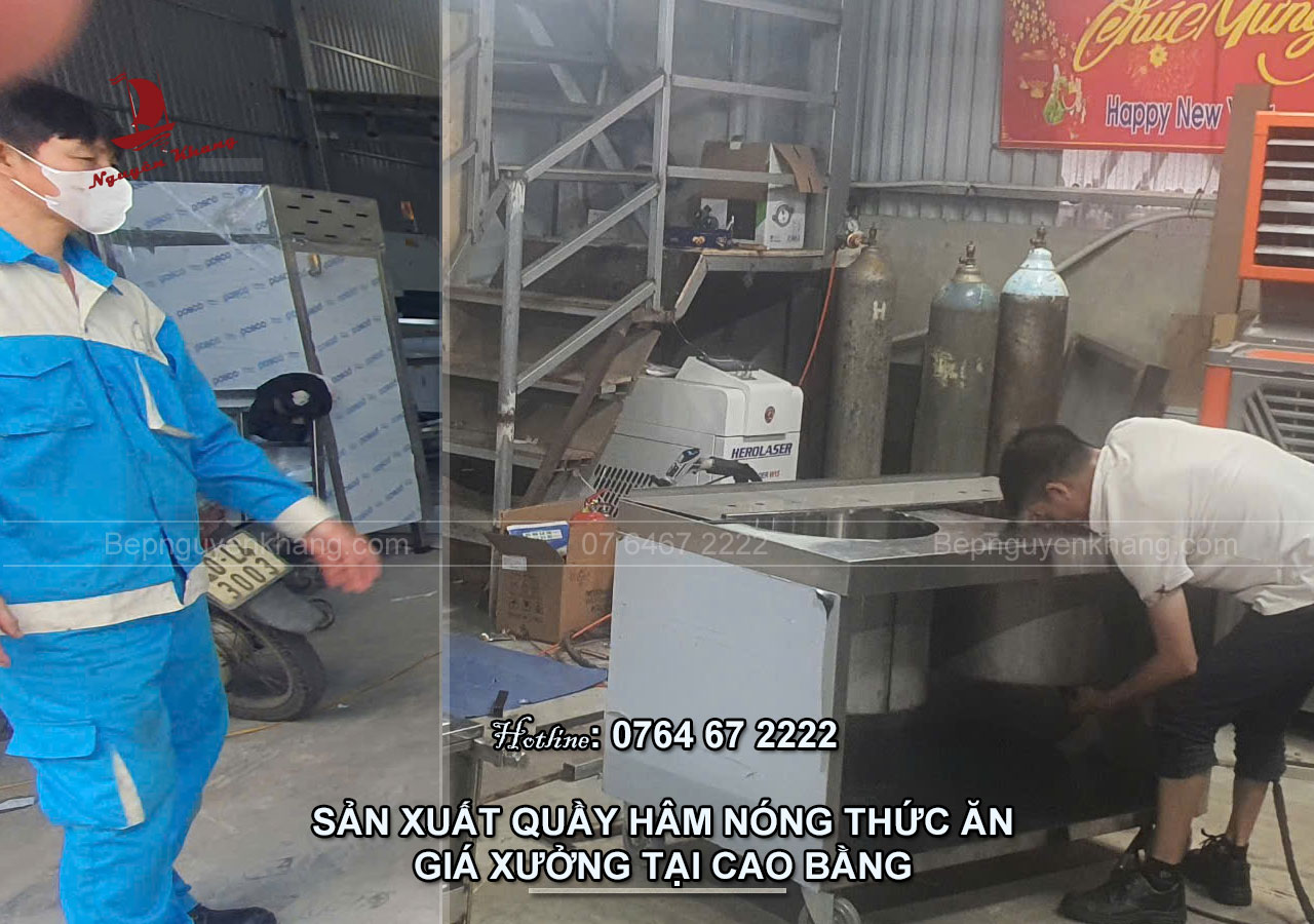 Quầy hâm nóng thức ăn công nghiệp tại Cao Bằng