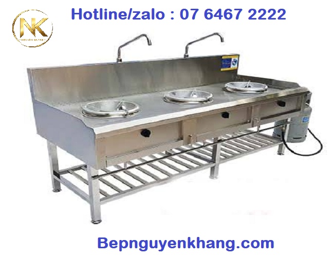 Bếp á 3 họng có kệ dưới