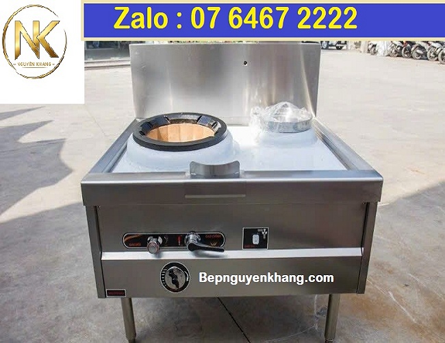 Bếp gas đơn công nghiệp có bầu nước và quạt thổi
