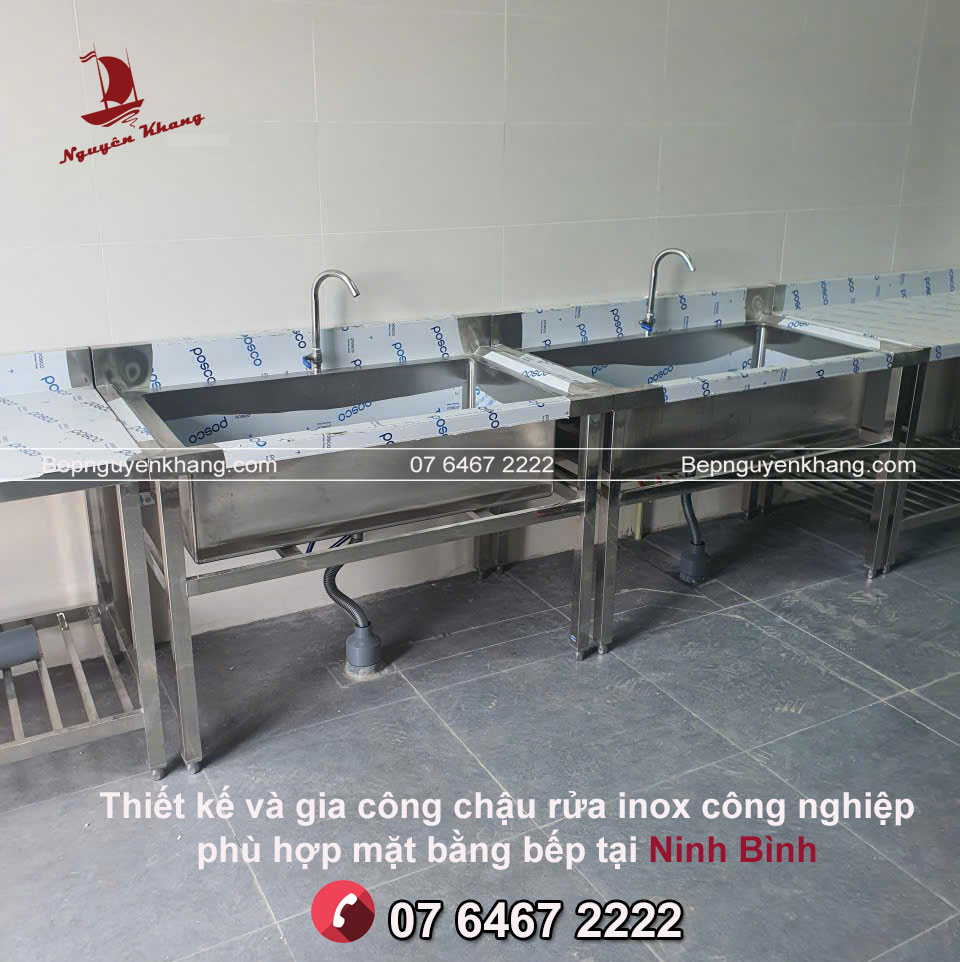 Lắp đặt chậu rửa inox công nghiệp tại Ninh Bình Lắp đặt chậu rửa inox công nghiệp tại Ninh Bình