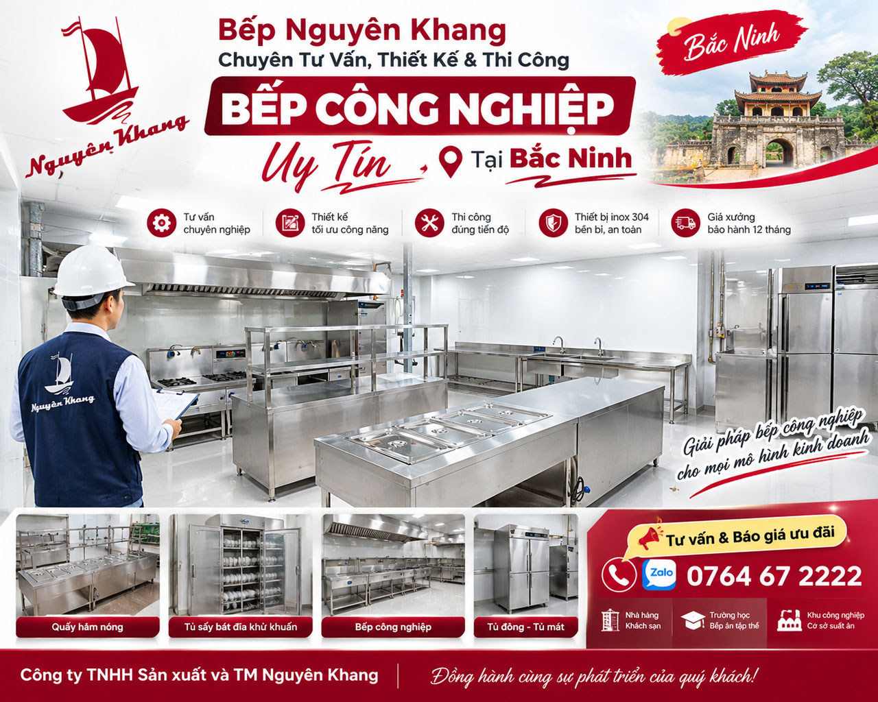 Thiết Kế & Thi Công Bếp Công Nghiệp Uy Tín Tại Bắc Ninh